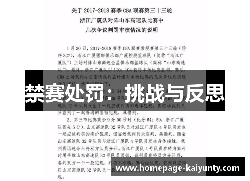 禁赛处罚：挑战与反思